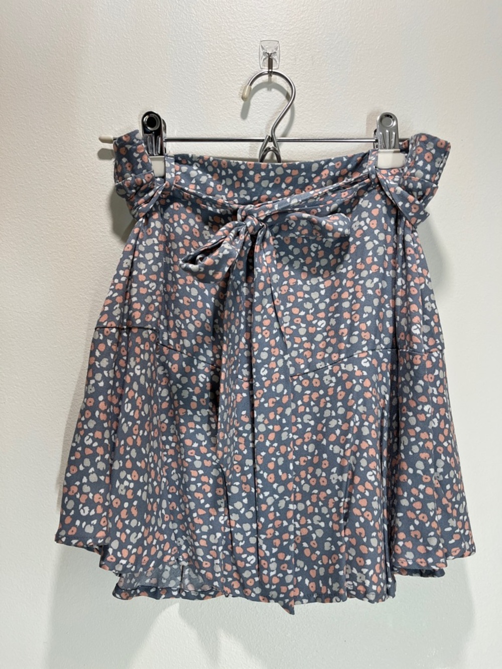 URBAN Romantics Dusty Blue Circle Skirt with Pink & Cream Spots